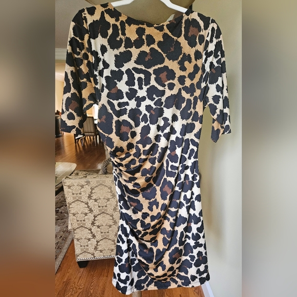 NWOT Cache Y2K Ruched Leopard Print Mini Dress - Picture 9 of 12